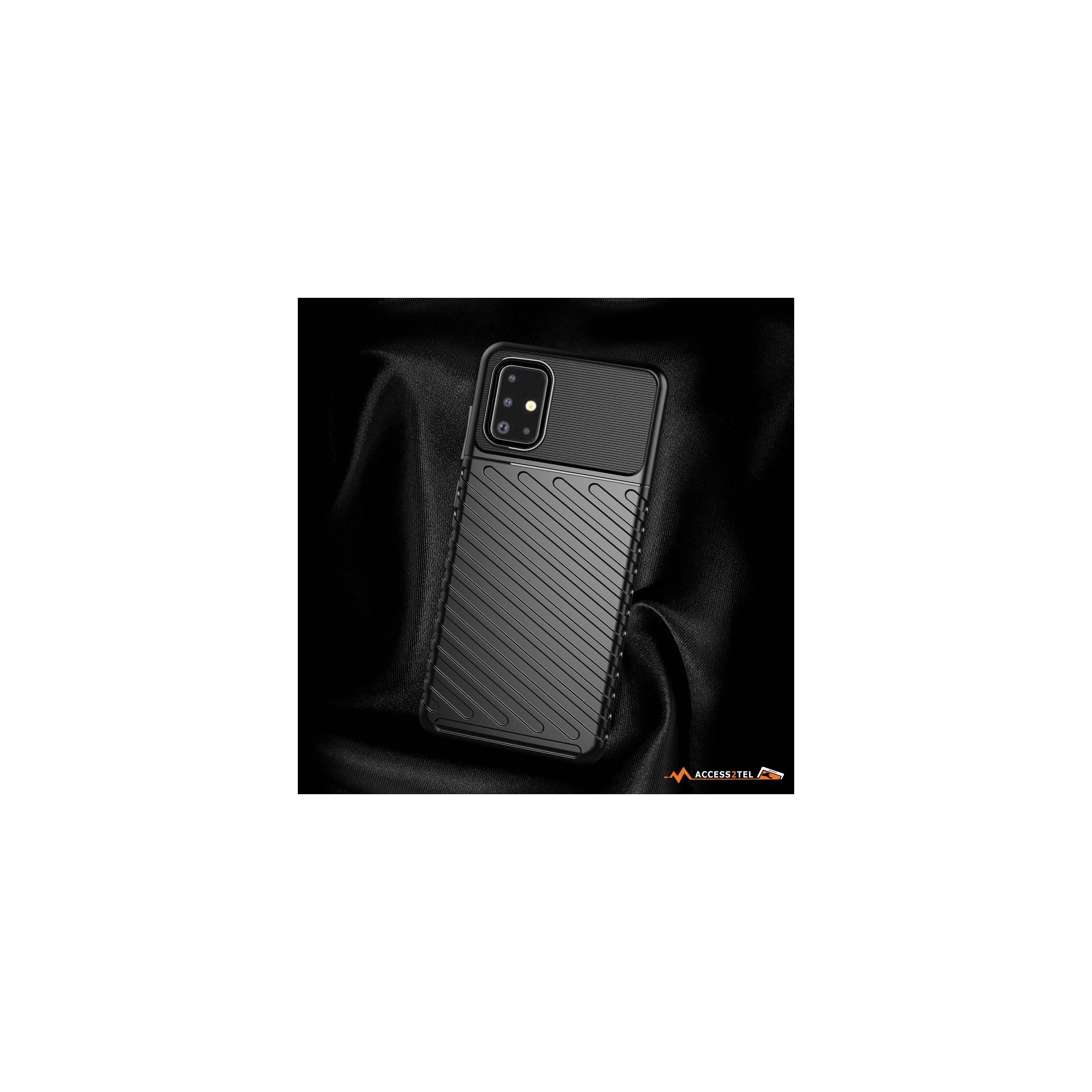 coque renforcée pour samsung galaxy a72 TPU noir sur noir