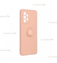 coque rose avec anneau pour samsung galaxy a73 5g mode support