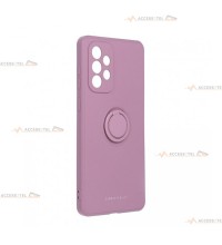 coque violette avec anneau pour samsung galaxy a73 5g mode support