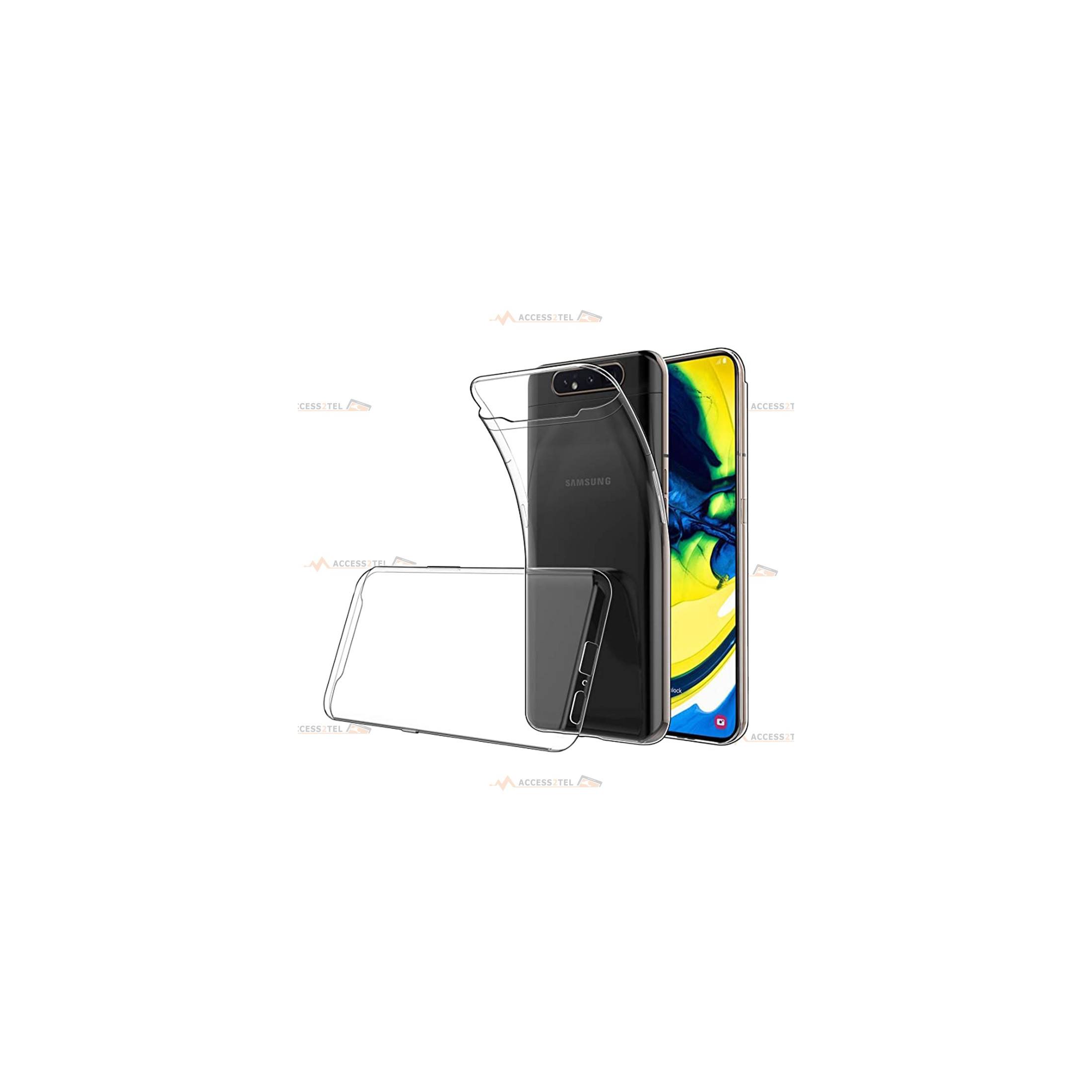 coque pour samsung galaxy A80 transparente silicone souple