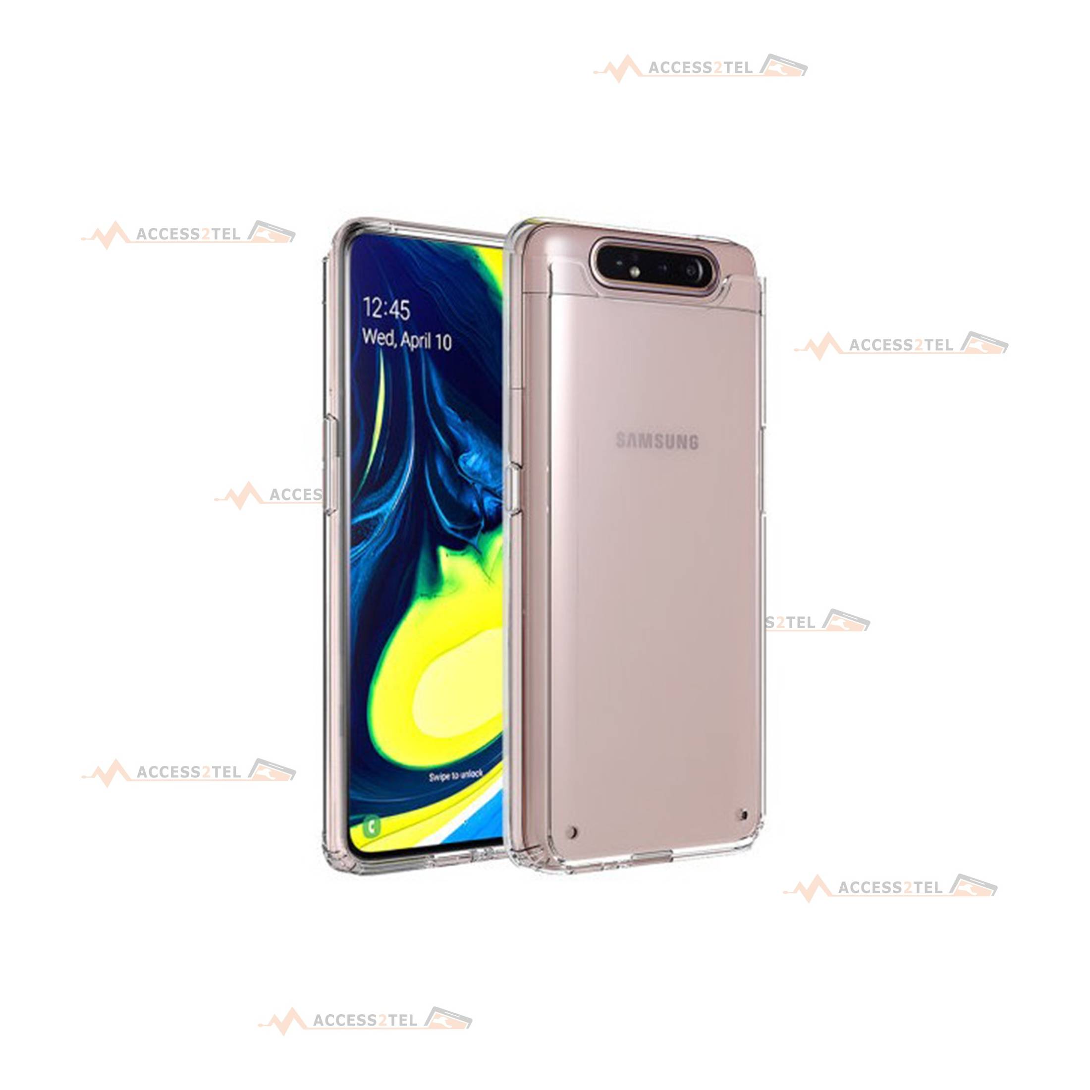 coque pour samsung galaxy A80 transparente coins renforcés