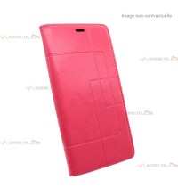 étui rouge pour samsung galaxy j6 plus en simili-cuir