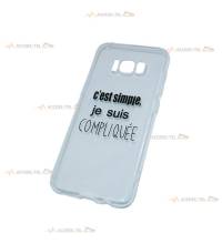 coque pour galaxy S8 transparente avec le texte "C'est simple