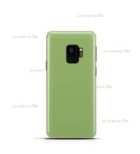 coque pour samsung galaxy s9 en silicone soft touch et intérieur microfibre vert clair