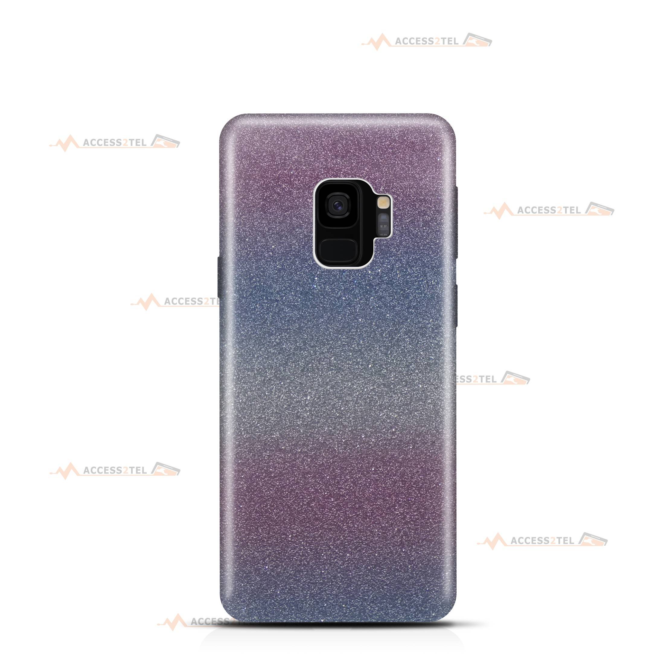 coque pour samsung galaxy S9 paillettes pastel