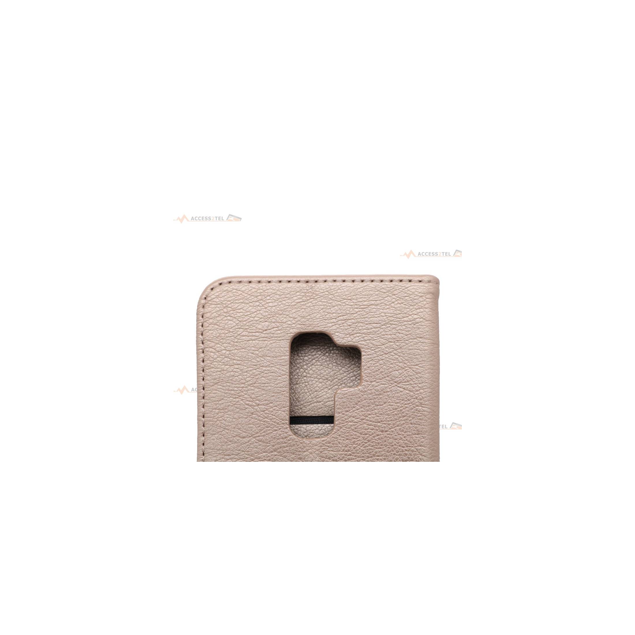 étui doré en simili-cuir étui pour samsung galaxy s9 plus dos