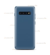 coque pour samsung galaxy s10 en silicone soft touch et intérieur microfibre bleu pétrole