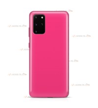 coque pour samsung galaxy S20 plus silicone et microfibre rose fluo