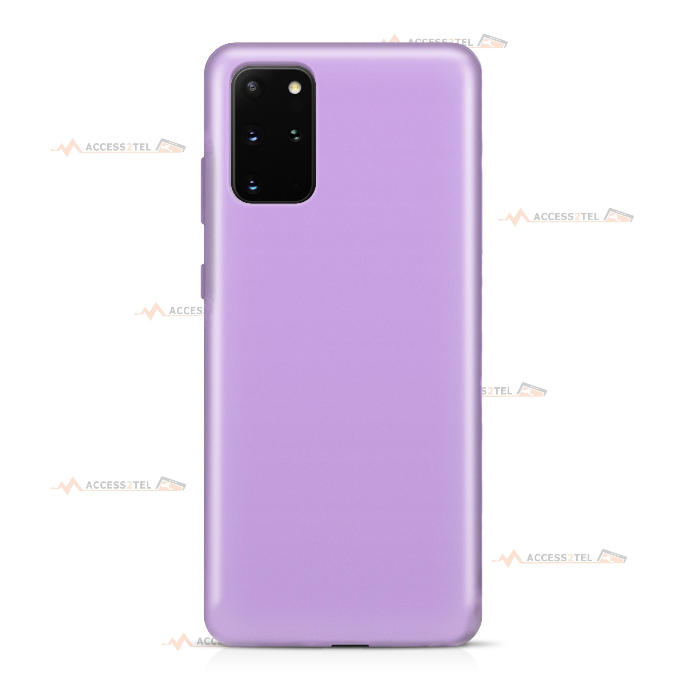 coque pour samsung galaxy S20 plus silicone et microfibre violet lilas