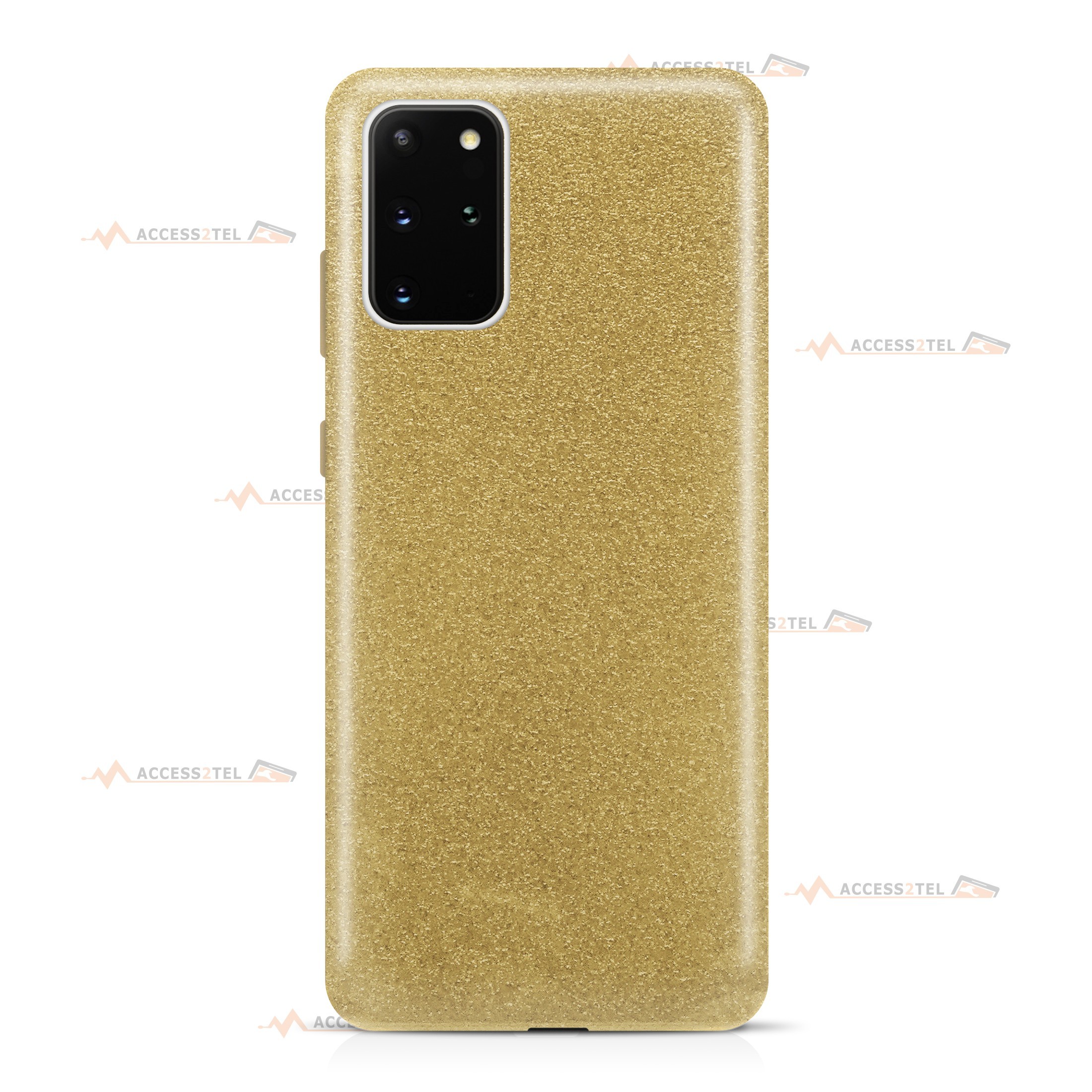 coque pour samsung galaxy S20 plus paillettes dorée