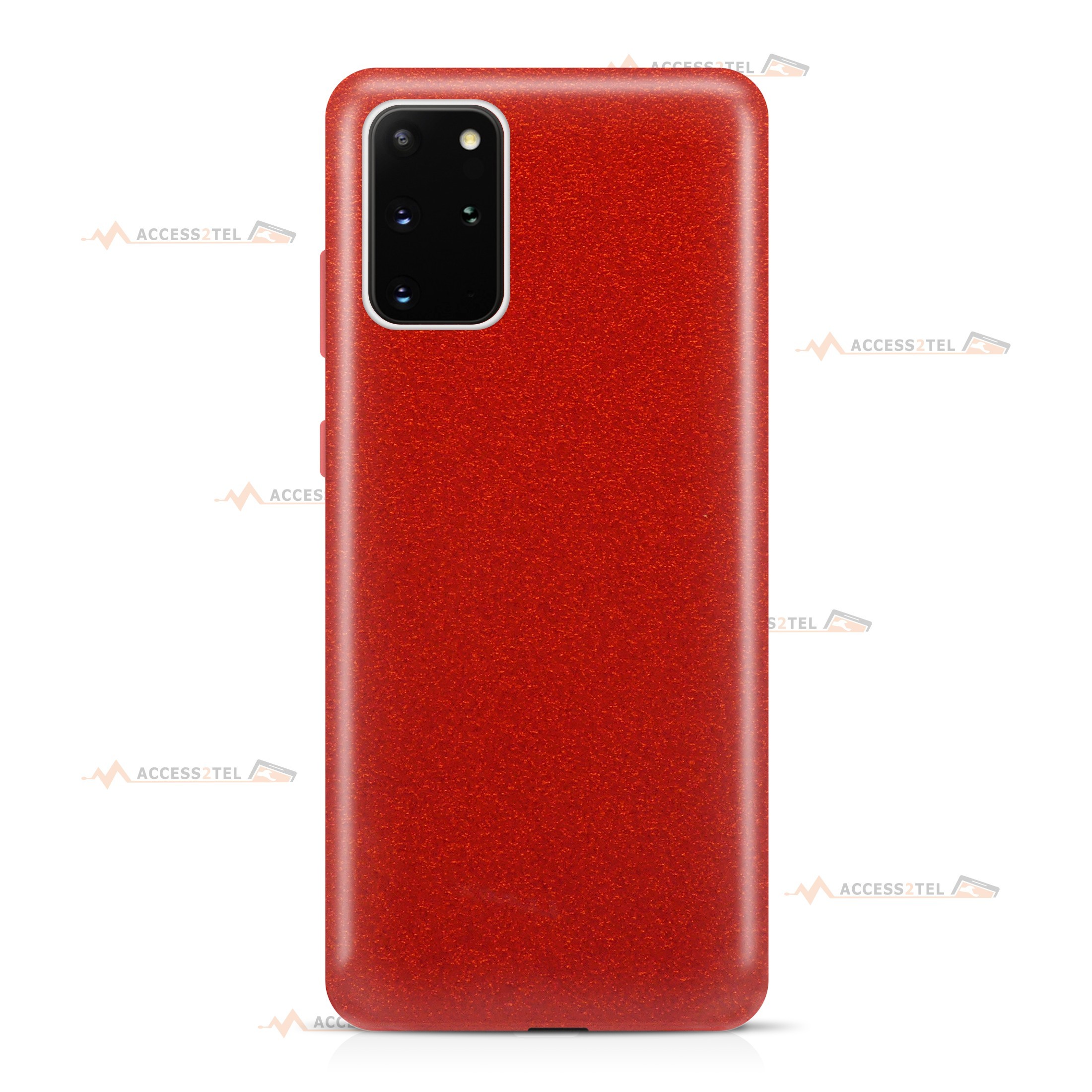 coque pour samsung galaxy S20 plus paillettes rouge