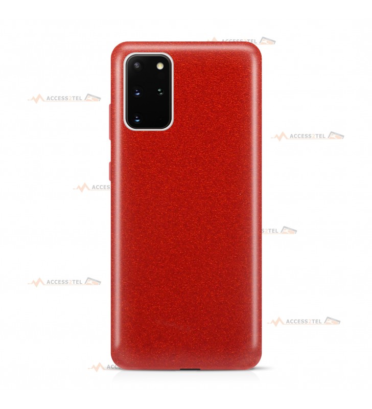 coque pour samsung galaxy S20 plus paillettes rouge