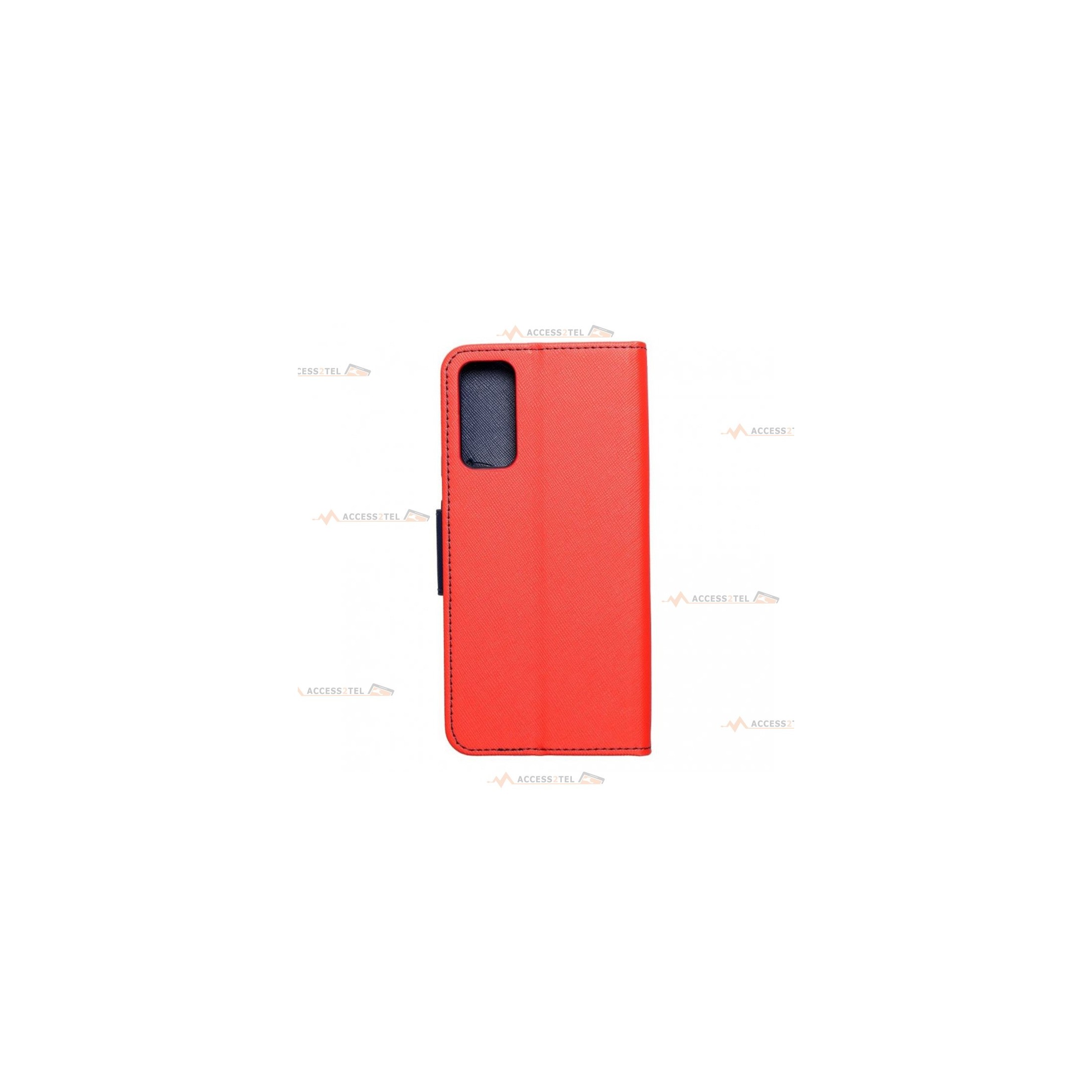 étui pour samsung galaxy S20 FE rouge marine et bleu marine caméra