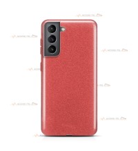 coque pour samsung galaxy S21 paillettes rouge