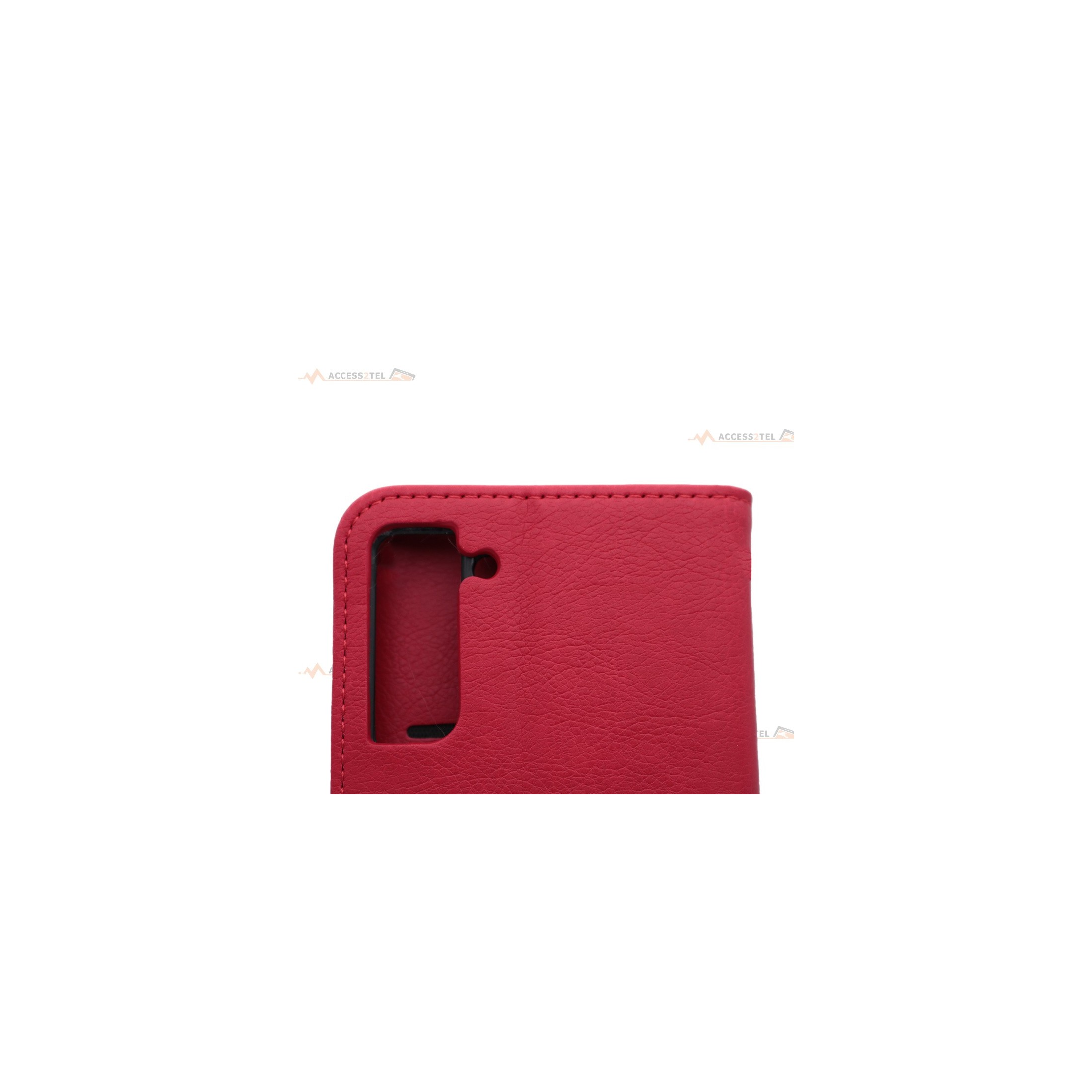 étui rouge en simili-cuir étui pour samsung galaxy s21 dos