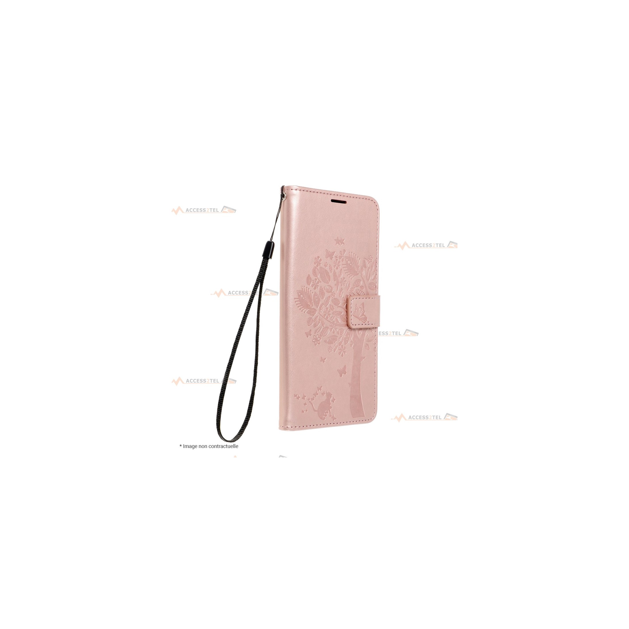 étui pour samsung galaxy S21 arbre rose gold dragonne