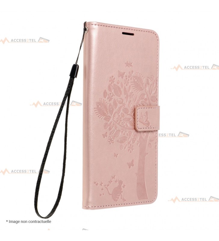 étui pour samsung galaxy S21 arbre rose gold dragonne