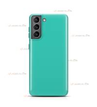 coque pour samsung galaxy s21 plus en silicone soft touch et intérieur microfibre bleu turquoise