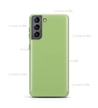 coque pour samsung galaxy s21 plus en silicone soft touch et intérieur microfibre vert clair