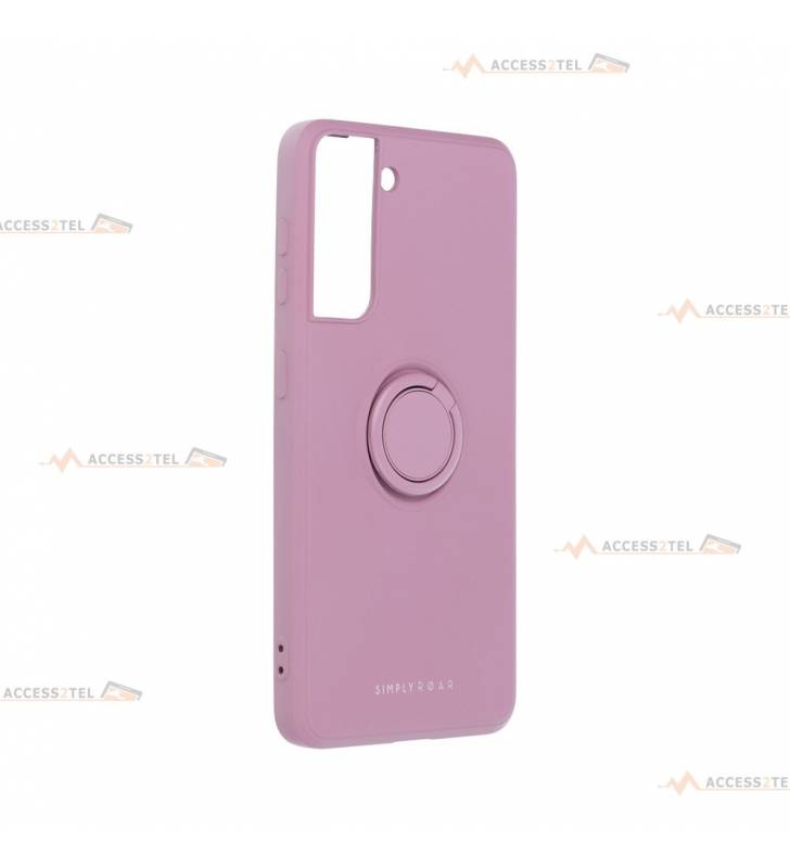 coque violette avec anneau pour Galaxy S21 plus