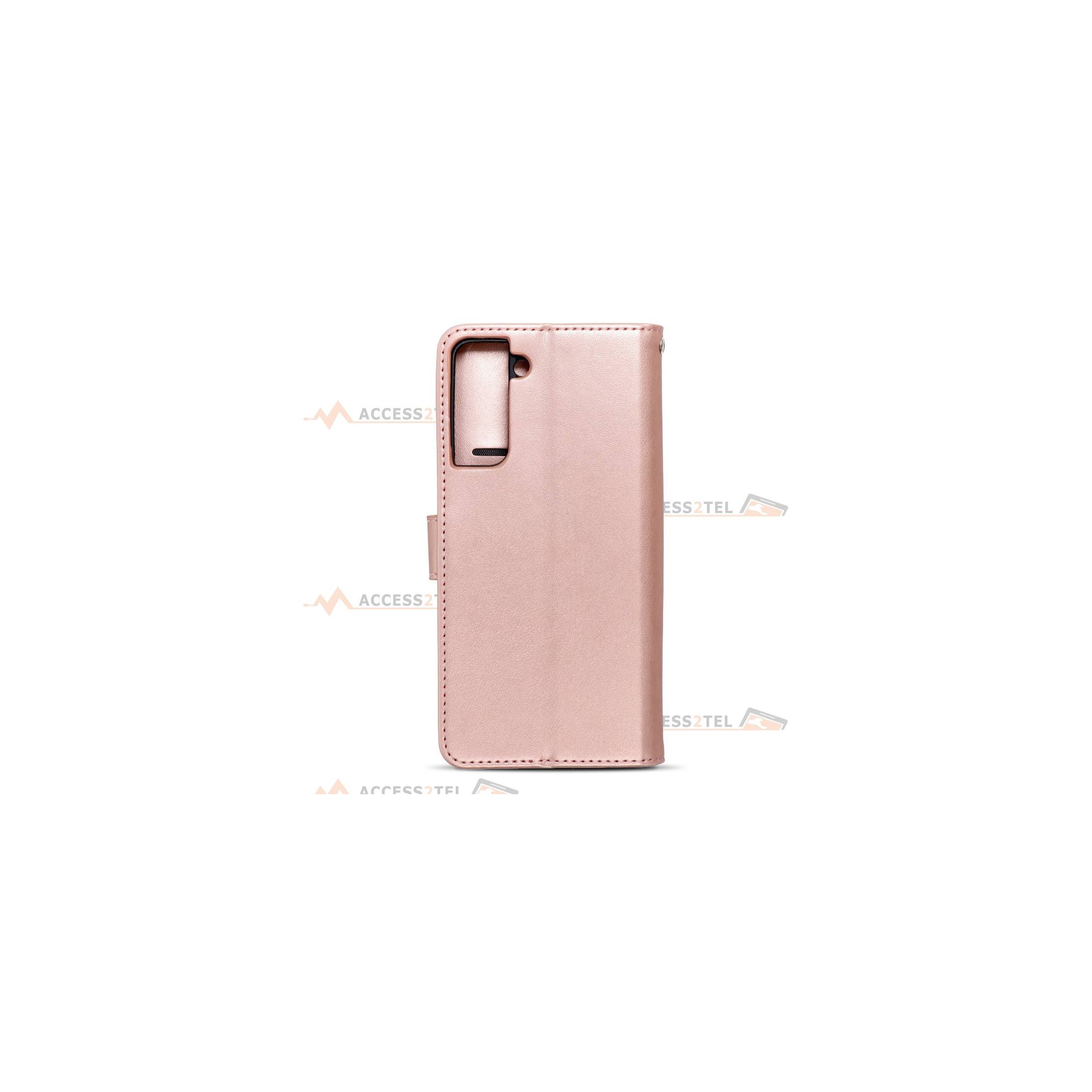 étui pour samsung galaxy S21 plus arbre rose gold face