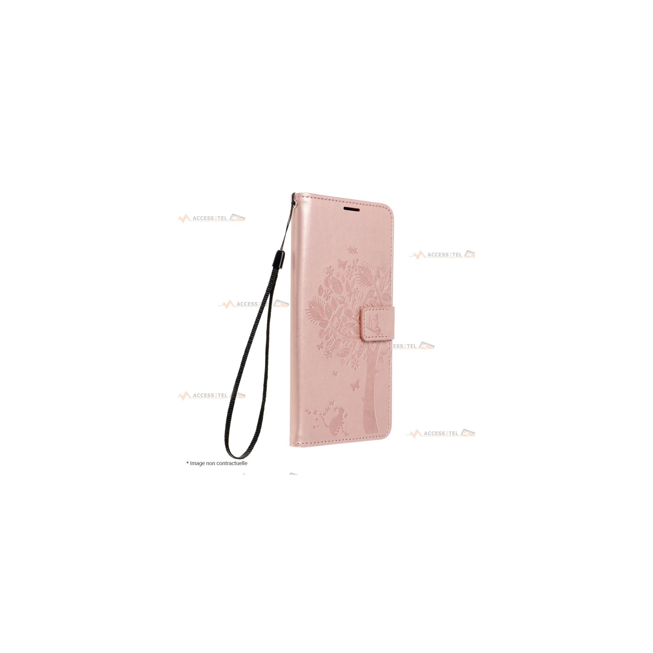 étui pour samsung galaxy S21 plus arbre rose gold dragonne