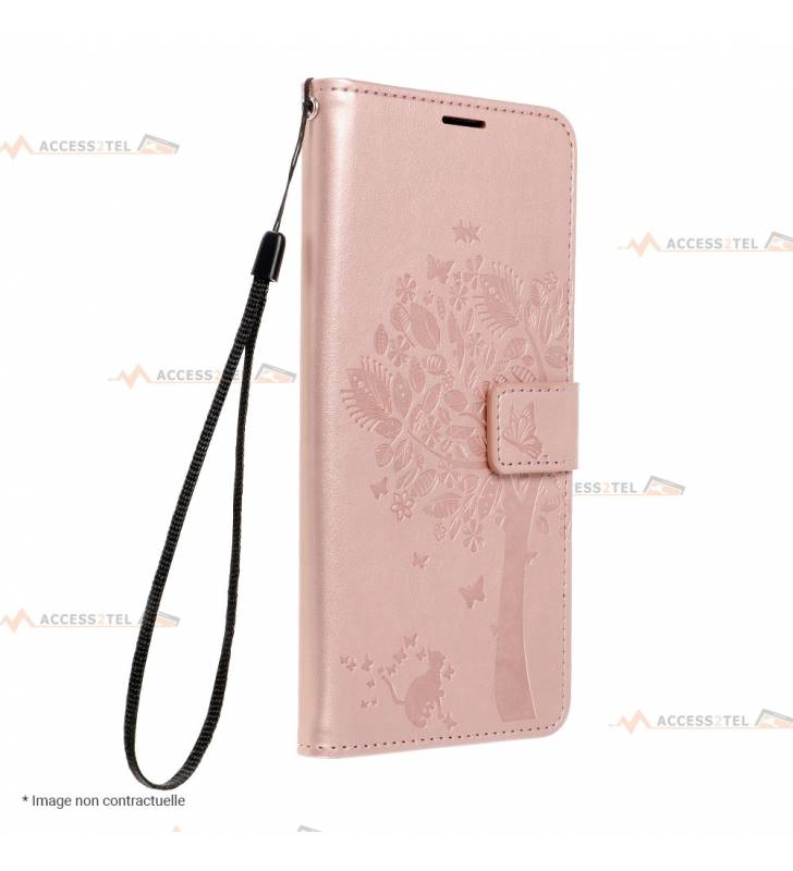 étui pour samsung galaxy S21 plus arbre rose gold dragonne