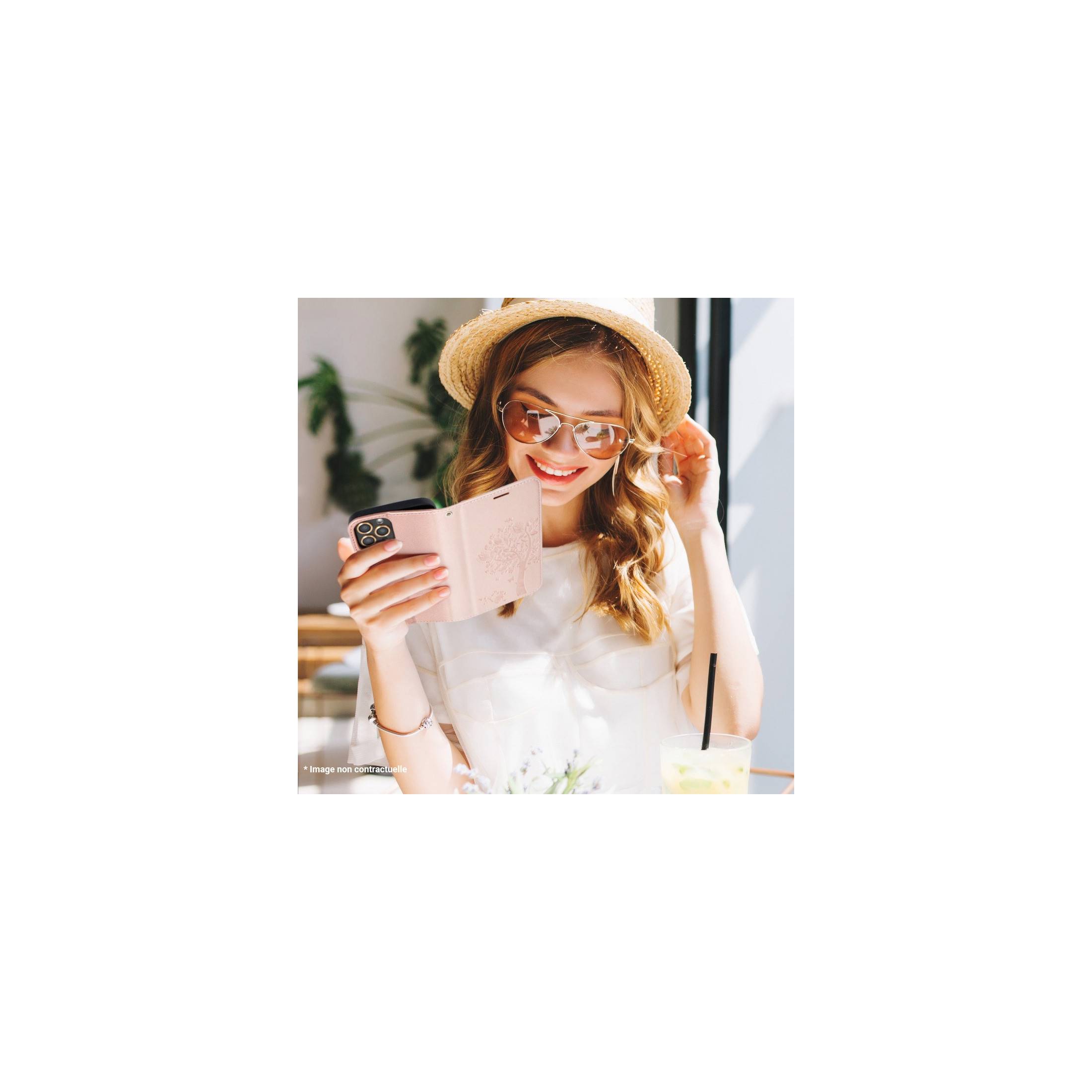 étui pour samsung galaxy S21 plus arbre rose gold tenu