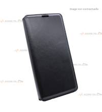 étui noir pour samsung galaxy s21 fe en simili-cuir