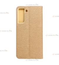 étui en cuir doré cadre doré rose gold pour samsung galaxy S21 FE caméra