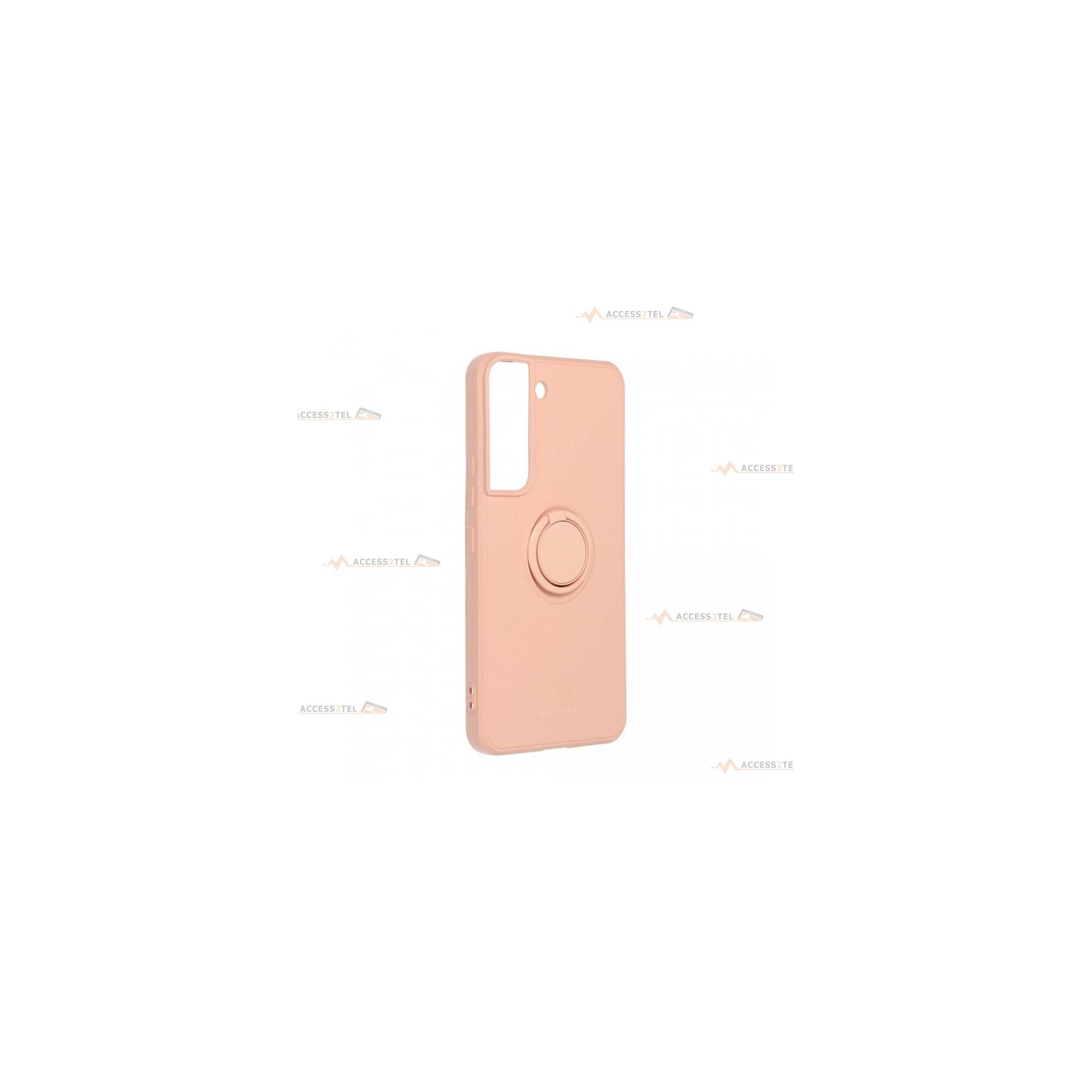 coque rose avec anneau pour s22