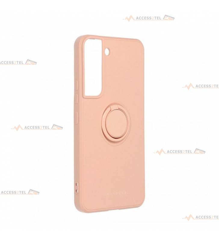 coque rose avec anneau pour s22