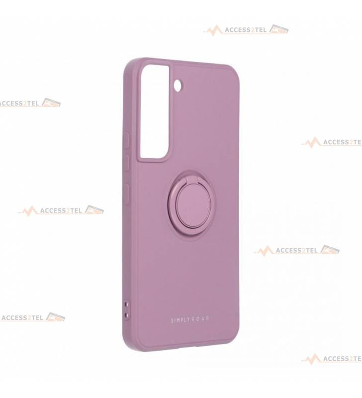 coque violette avec anneau pour s22