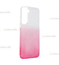 coque renforcée pour samsung galaxy S22 plus paillettes dégradé rose