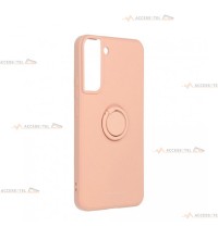 coque rose avec anneau pour s22 plus