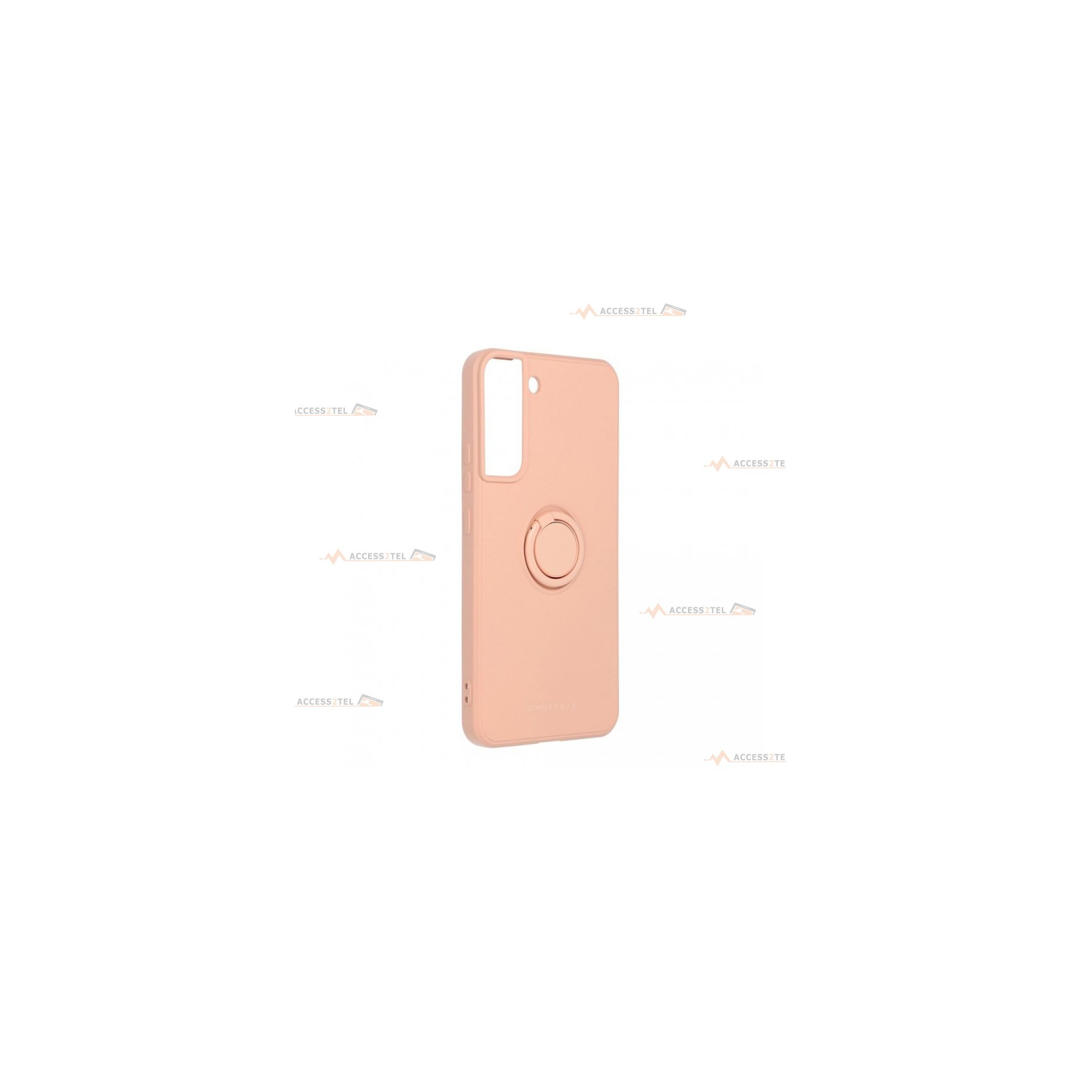 coque rose avec anneau pour s22 plus