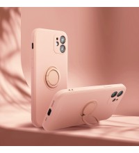 coque rose support design pour s22 plus