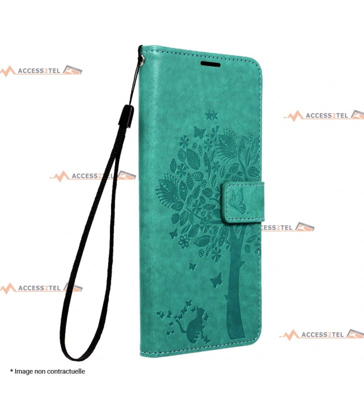 étui pour samsung galaxy S22 plus arbre vert dragonne