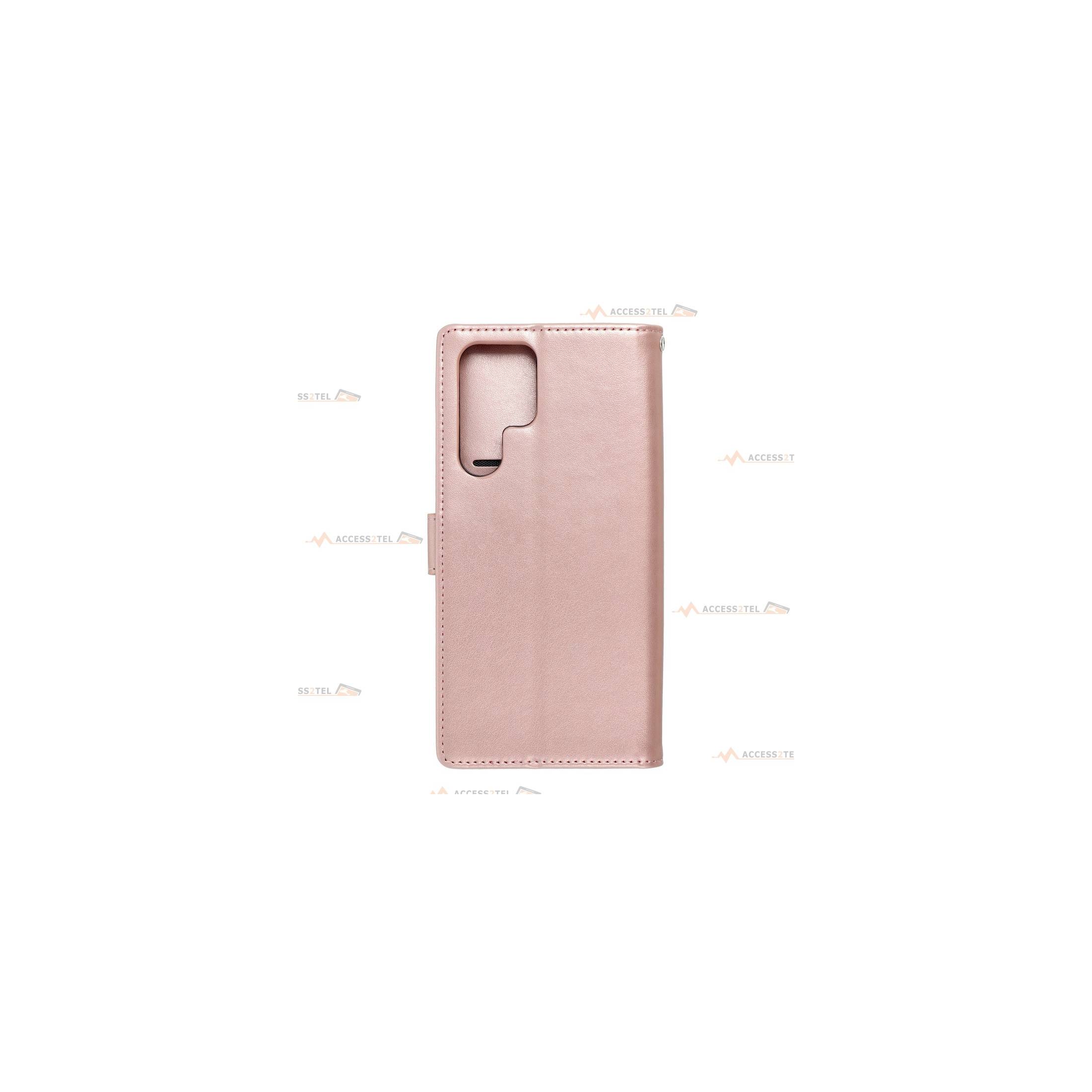 étui pour samsung galaxy S22 ultra arbre rose gold face