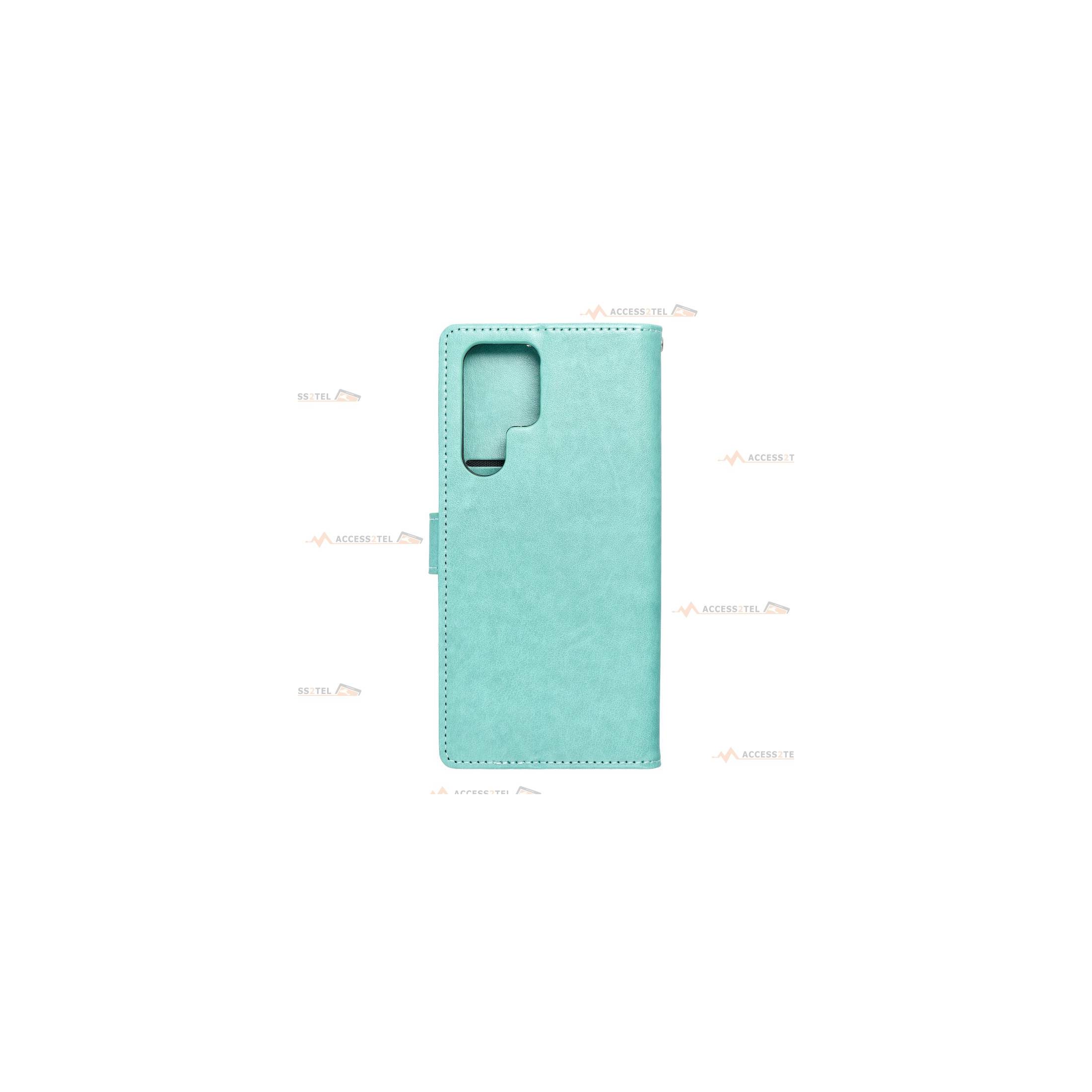 étui pour samsung galaxy S22 ultra arbre vert face