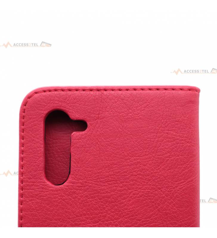 étui rouge en simili-cuir étui pour samsung galaxy note 10 dos