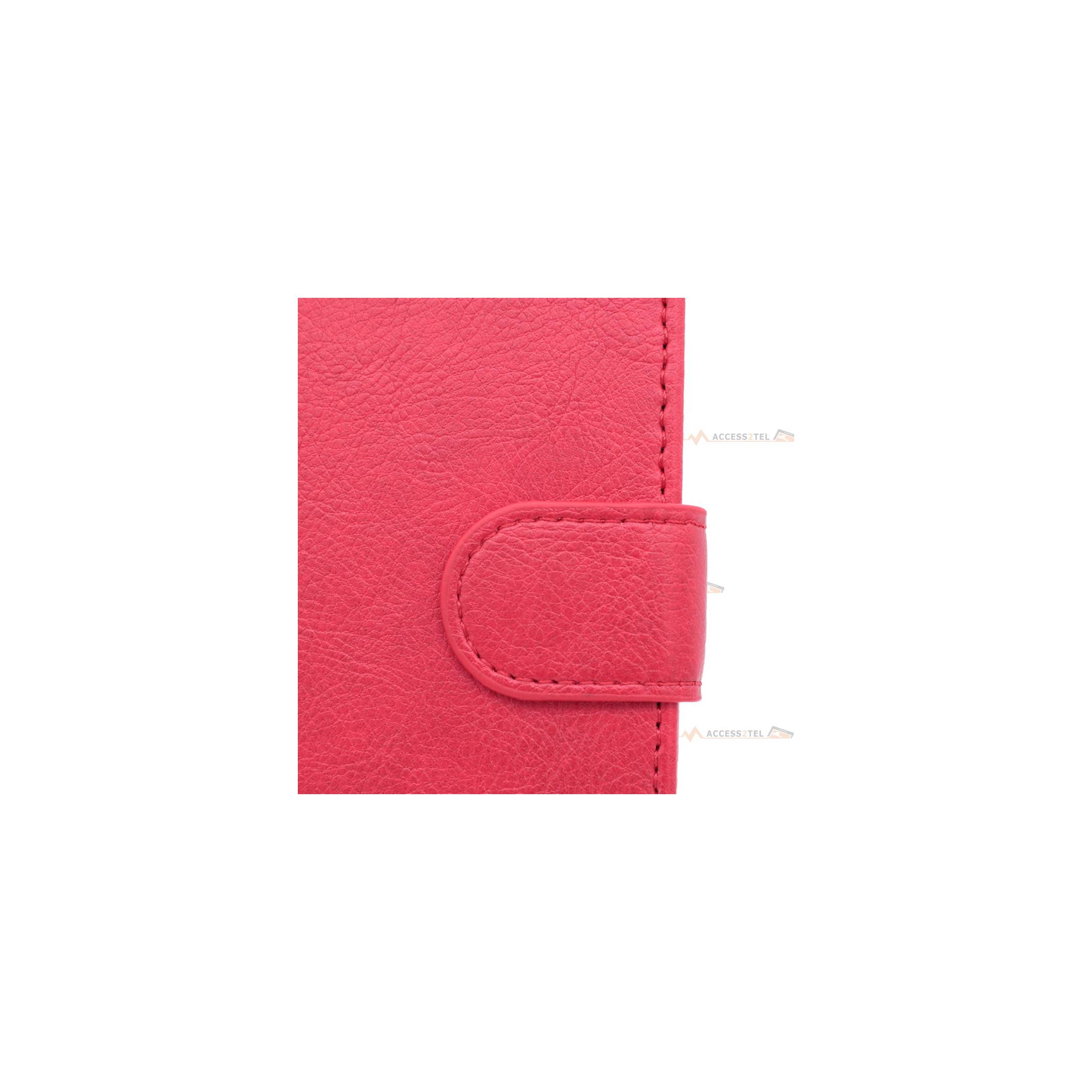 étui rouge en simili-cuir pour samsung galaxy note 10 fermoir