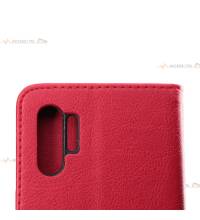 étui rouge en simili-cuir étui pour samsung galaxy note 10 plus dos