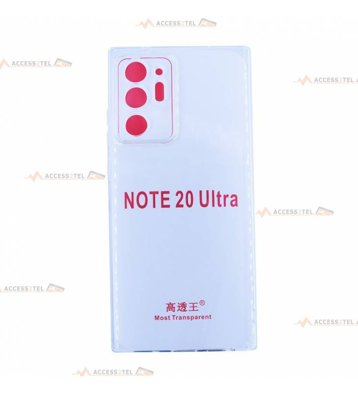 coque pour samsung galaxy note 20 ultra transparente silicone souple