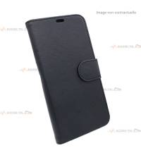 étui noir pour xiaomi mi note 10 lite en simili-cuir