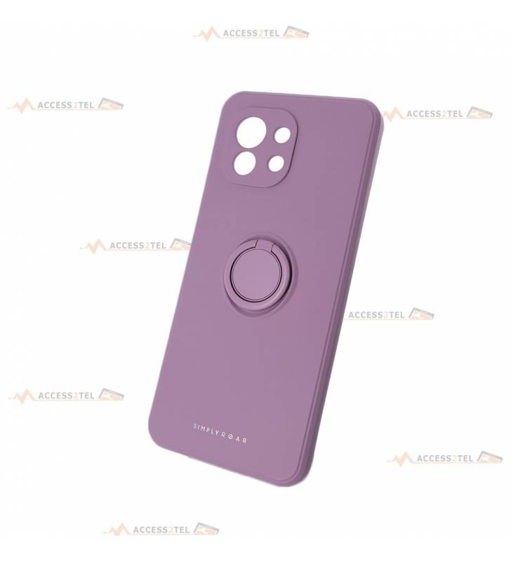 coque violette avec anneau pour xiaomi mi 11