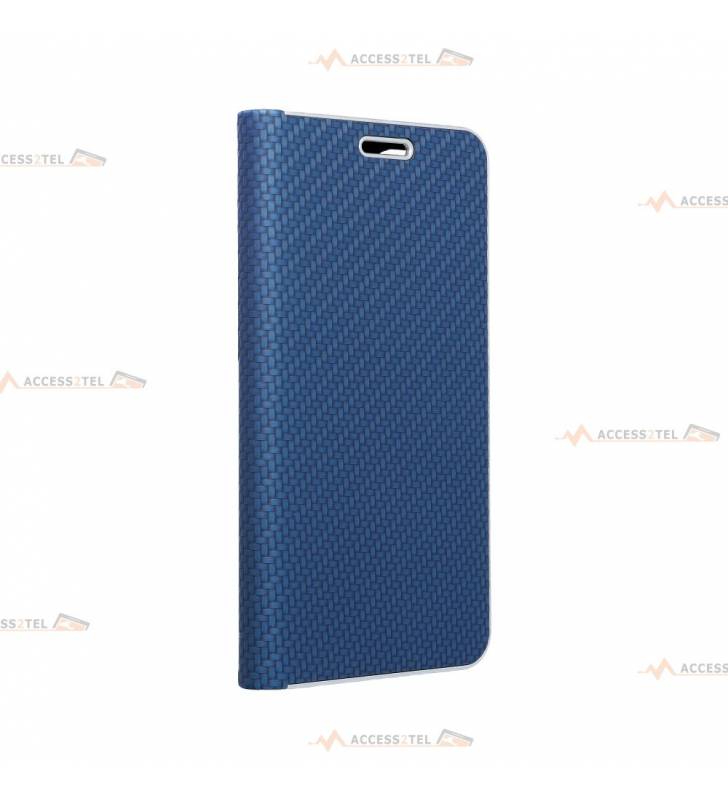 étui renforcé pour xiaomi mi 11 carbone bleu