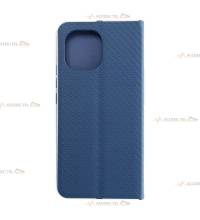 étui renforcé pour xiaomi mi 11 carbone bleu caméra