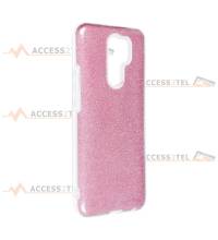 coque renforcée pour xiaomi redmi 9 paillettes rose