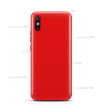 coque pour xiaomi redmi 10 et 10S en silicone soft touch et intérieur microfibre rouge